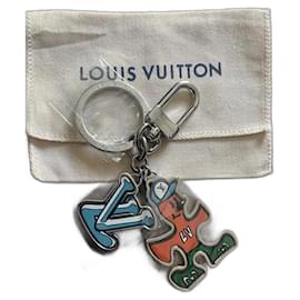 Louis Vuitton Louis Vuitton Porte Cle Ilustre Lv Escal Blue Calf Leather  M69272 Key Holder Bag Charm