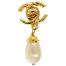 Chanel-CHANEL Swing Earring Gold Tone CC Auth am4050-Other