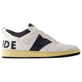 Autre Marque-Baskets basses Rhecess - Rhude - Cuir - Blanc/black-Blanc