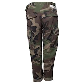 Autre Marque-RE/Done, Cargo army printed jeans-Green