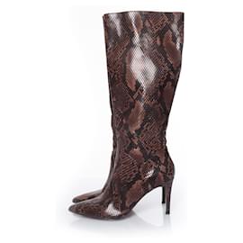 Autre Marque-Steve Madden, Brown snake printed boots-Brown