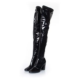 Maje, Botas altas de vinilo Negro