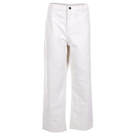Vaqueros de mezclilla de pernera ancha Louie de algodón blanco de The Row Blanco