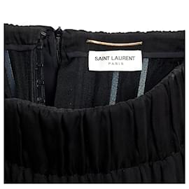 Saint Laurent-Slimane Mini-Bustierkleid aus Seide fr34/36-Schwarz