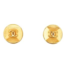 Chanel-CC Clip On Earrings-Golden