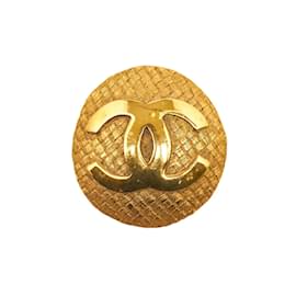 Chanel-Woven CC Brooch-Golden