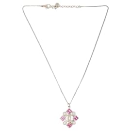 Chanel-Gold plated rhinestone embellished CC necklace-Golden