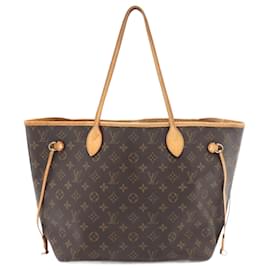 Cra-wallonieShops, sac cabas louis vuitton neverfull petit modele en toile  damier enduite ebene et cuir marron