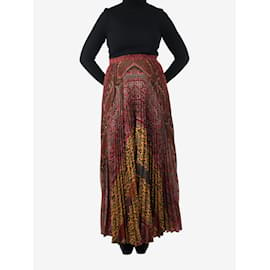 Etro-Multicoloured paisley pleated maxi skirt - size IT 44-Multiple colors