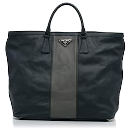Prada-Prada Blue Saffiano Lux Tote-Blue,Other