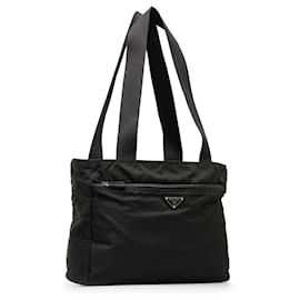 Prada-Prada Black Tessuto Tote Bag-Black