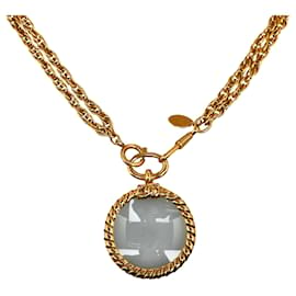 Chanel-Chanel Gold Pendant Necklace-Golden