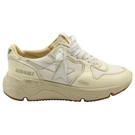 Golden Goose-Golden Goose Running Sole Sneakers in White Nappa Leather-White,Cream