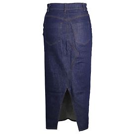 Gonna longuette denim Victoria Beckham in cotone blu Blu