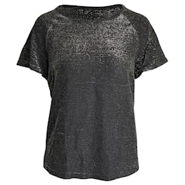 Apc-a.P.C. Sparkly T-Shirt in Black Viscose-Black