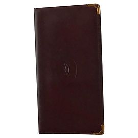 Cartier Leather Bi-fold Wallet Chestnut
