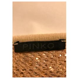 Pinko-Pinko sequinned sweater dress-Beige