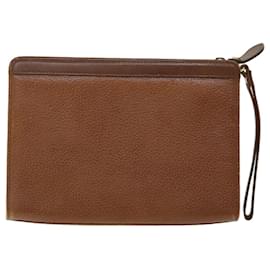 Autre Marque-Burberrys Clutch Bag Leather Brown Auth 51663-Brown