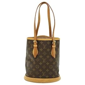 Louis Vuitton-LOUIS VUITTON Monogram Bucket PM Shoulder Bag M42238 LV Auth kk191-Monogram