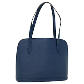 Louis Vuitton-LOUIS VUITTON Epi Lussac Shoulder Bag Blue M52285 LV Auth bs7591-Blue
