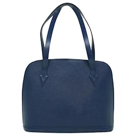 Louis Vuitton-LOUIS VUITTON Epi Lussac Shoulder Bag Blue M52285 LV Auth bs7591-Blue