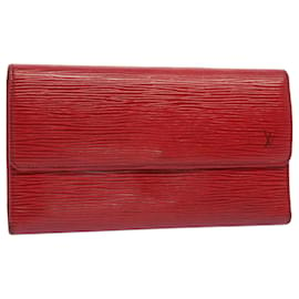 Louis Vuitton-LOUIS VUITTON Epi Porte Tresor International Long Wallet Red M63387 auth 51306-Red