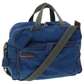 Prada-PRADA Sports Boston Bag Nylon 2way Blue Auth bs7615-Blue