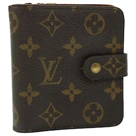 Louis Vuitton-Carteira compacta com zíper LOUIS VUITTON Monogram M61667 Autenticação de LV 51410-Monograma