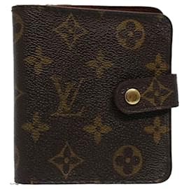 Louis Vuitton-LOUIS VUITTON Monogram Compact zip Wallet M61667 LV Auth 51588-Monogram