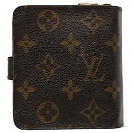 Louis Vuitton-LOUIS VUITTON Monogram Compact zip Wallet M61667 LV Auth 51588-Monograma