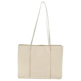 Prada-PRADA Tote Bag Patent leather White Auth 51330-White