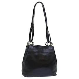 Bally-BALLY Shoulder Bag Leather Black Auth bs7621-Black