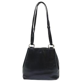 Bally-BALLY Shoulder Bag Leather Black Auth bs7621-Black