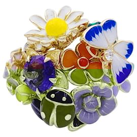 Dior-Dior ring, "Diorette", yellow gold, E-mail, amethyst and diamond.-Other