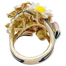 Dior-Dior ring, "Diorette", yellow gold, E-mail, amethyst and diamond.-Other