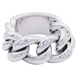 Dior-Dior ring, "curb chain", white gold and diamonds.-Other