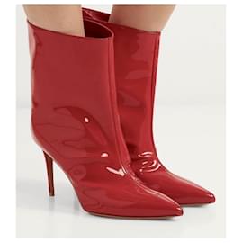 Alexandre Vauthier-Alexandre Vauthier Raquel 105 Red Patent Ankle Boots-Red