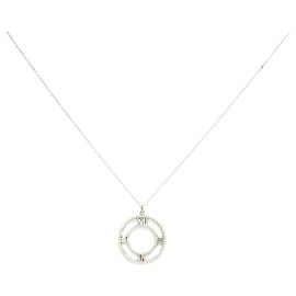 Tiffany & Co Colar Atlas Tiffany&Co em ouro branco e diamantes Prata