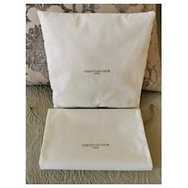 Dior-Dior decorative cotton cushion-Eggshell