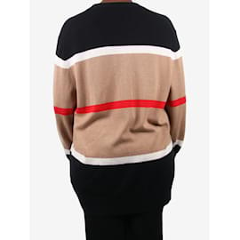 Burberry-Mehrfarbig gestreifter Kaschmir-Cardigan mit Knöpfen – Größe XL-Mehrfarben
