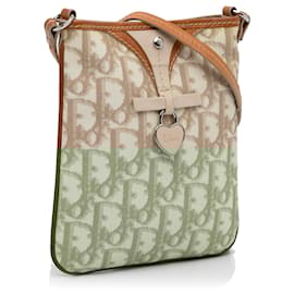 Dior-Dior Brown Oblique Romantique Crossbody Bag-Brown,Beige