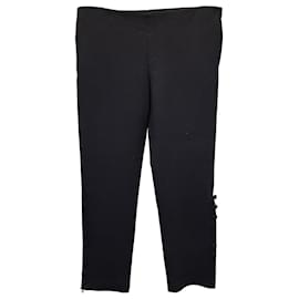 The row-The Row Side Button Pants in Black Virgin Wool-Black