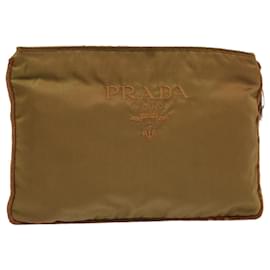 Prada-PRADA Beutel Nylon Khaki Auth bs7577-Khaki