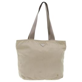Prada-Prada Tote Bag Nylon Bege Auth 51631-Bege