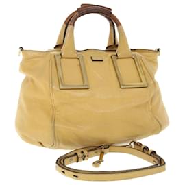 Chloé-Chloe Etel Hand Bag Leather 2way Yellow Auth 51664-Yellow