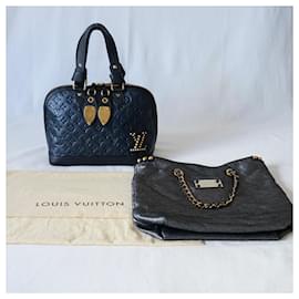 Bolso de mano Louis Vuitton Houston en charol Monogram blanquecino y cuero  natural