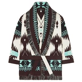 Alanui Cardigan Jacquard Icône CACHEMIRE Multicolore