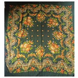 Autre Marque Sciarpa XXL in lana russa multicolore Multicolore