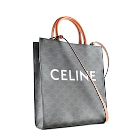 Celine black pochette en cuir vernis noir et blanc