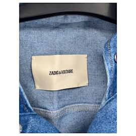 Zadig & Voltaire-Vestes ZADIG & VOLTAIRE T.International S Coton-Bleu